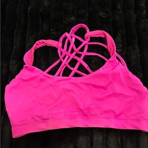 Lululemon Athletica Vibrant Pink Strappy Sports Bra
